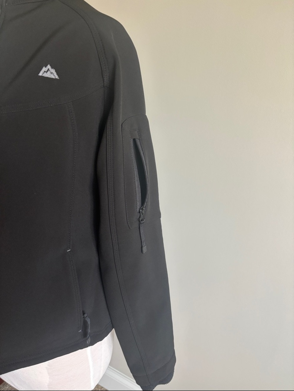 Black Zip-Up Softshell Jacket - Picture 2 of 2